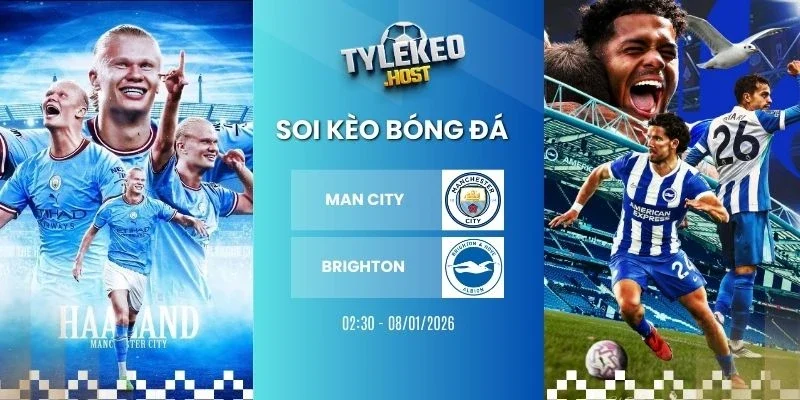 Tỷ lệ kèo nhà cái Man City vs Brighton